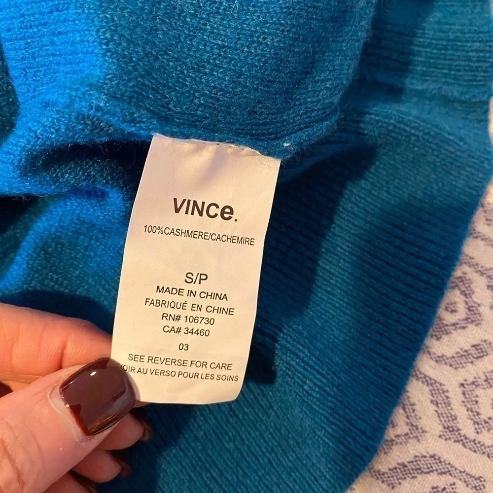 Vince Crewneck Cashmere Pullover Peacock​​​​​​​​​​